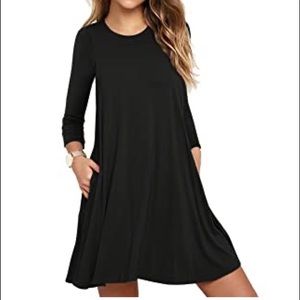 HIMONE Black Long Sleeve Dress